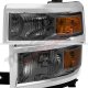 Chevy Silverado 1500 2014-2015 Smoked Headlights LED DRL