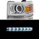 Chevy Silverado 1500 2014-2015 Chrome DRL Projector Headlights LED Tail Lights Light Bar