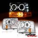 Ford F250 Super Duty 1999-2004 Clear Dual Halo Projector Headlights with LED