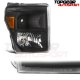 Ford F250 Super Duty 2011-2016 Black Headlights