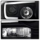 Ford F350 Super Duty 2005-2007 Black Tube DRL Projector Headlights