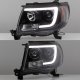 Toyota Tacoma 2005-2011 Black Tube DRL Projector Headlights