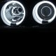 GMC Sierra 3500 2001-2006 Black Smoked Halo Projector Headlights