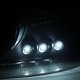 GMC Yukon Denali 2001-2006 Black Smoked Dual Halo Projector Headlights with LED