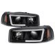 GMC Yukon 2000-2006 Black LED Tube DRL Projector Headlights