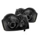 Jeep Grand Cherokee 2005-2007 Black Smoked LED Halo Projector Headlights