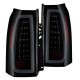 Chevy Tahoe 2015-2020 Black Smoked Tube Full LED Tail Lights