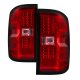 GMC Sierra 3500HD Dually 2015-2018 Red Clear LED Tail Lights