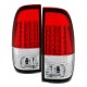 Ford F150 1997-2003 Red Clear LED Tail Lights