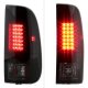 Ford F250 Super Duty 2011-2016 Black Smoked LED Tail Lights