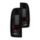 Ford F250 Super Duty 2011-2016 Black Smoked LED Tail Lights