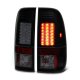 Ford F250 Super Duty 2011-2016 Black Smoked LED Tail Lights