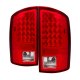 Dodge Ram 2500 2007-2009 Red Clear LED Tail Lights