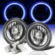 Chevy Monte Carlo 1970-1975 Blue SMD Halo Black Chrome LED Headlights Kit