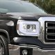 GMC Sierra 3500HD 2015-2016 LED Tube DRL Projector Headlights