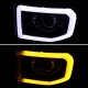 GMC Sierra 2500HD 2015-2017 Smoked LED Tube DRL Projector Headlights