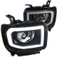 GMC Sierra 2500HD 2015-2016 Black LED Tube DRL Projector Headlights