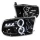 Dodge Ram 2500 2010-2018 Glossy Black Halo Projector Headlights