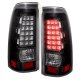 GMC Sierra Denali 2002-2006 LED Tail Lights Black and Clear