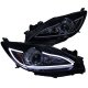 Mazda 3 2010-2013 Smoked LED DRL Projector Headlights