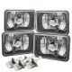 Cadillac Cimarron 1982-1985 Black Chrome LED Headlights Kit Low and High Beams