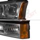 Chevy Silverado 2500HD 2003-2006 Smoked LED DRL Headlights Bumper Lights