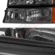 Chevy Silverado 2500HD 2003-2006 Smoked LED DRL Headlights Bumper Lights