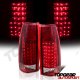GMC Sierra 3500 1988-1998 LED Tail Lights Red Clear