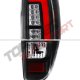 Chevy Colorado 2004-2012 Black LED Tail Lights Red Tube