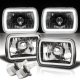 Chevy Cavalier 1982-1983 Halo Tube Black Chrome LED Headlights Kit