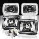 Dodge Mini Ram Van 1987-1988 SMD Halo Black Chrome LED Headlights Kit