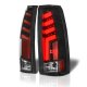 Cadillac Escalade 1999-2000 Black Red Tube LED Tail Lights