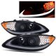 International ProStar 2008-2017 Black DRL Projector Headlights LED Signal Light