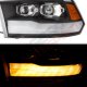 Dodge Ram 2500 2010-2018 Black DRL Projector Headlights LED Signal Lights