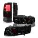 Dodge Ram 3500 1994-2002 Smoked Headlights Black Tinted LED Tail Lights