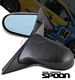 Honda Civic Coupe 1996-2000 Carbon Fiber Cover Spoon Style Blue Len Power Side Mirror