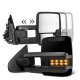 GMC Sierra 3500HD 2007-2014 Glossy Black Towing Mirrors Smoked LED Lights Power Heated