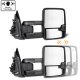 Chevy Silverado 3500HD 2007-2014 Glossy Black Towing Mirrors Smoked LED DRL Power Heated