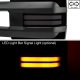 Toyota Tundra 2014-2021 Glossy Black Smoked Tube LED Lights Towing Mirrors Power Heated
