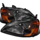 Honda Civic 2001-2003 JDM Black Euro Headlights