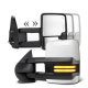 Chevy Silverado 2500HD 2007-2014 White Towing Mirrors Smoked LED DRL Power Heated