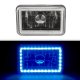 1989 Chrysler LeBaron Blue LED Halo Black Sealed Beam Headlight Conversion Low and High Beams