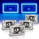 Cadillac Brougham 1987-1989 Blue LED Halo Sealed Beam Headlight Conversion Low and High Beams