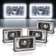 Dodge Charger 1984-1986 LED Halo Black Sealed Beam Headlight Conversion Low and High Beams