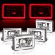 Dodge Challenger 1978-1983 Red Halo Tube Sealed Beam Headlight Conversion Low and High Beams