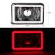 Toyota Land Cruiser 1988-1990 Red Halo Tube Black Sealed Beam Headlight Conversion Low and High Beams