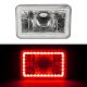 1989 Chrysler LeBaron Red LED Halo Sealed Beam Projector Headlight Conversion