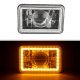 GMC Truck 1981-1987 Amber LED Halo Black Sealed Beam Projector Headlight Conversion