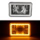 Lincoln Town Car 1986-1989 Amber LED Halo Black Sealed Beam Projector Headlight Conversion