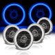 Mazda RX4 1974-1976 Blue Halo Tube Black Sealed Beam Projector Headlight Conversion